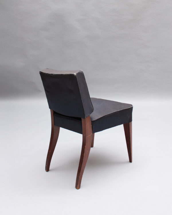 Pair of Fine French Art Deco Mahogany Side Chairs - Image 8