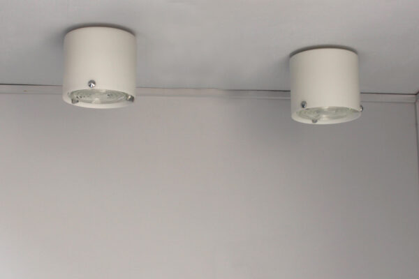 3 Fine French 1950s Glass and Chrome Flush Mounts by Perzel (1 pair + 1 similar) - Image 2