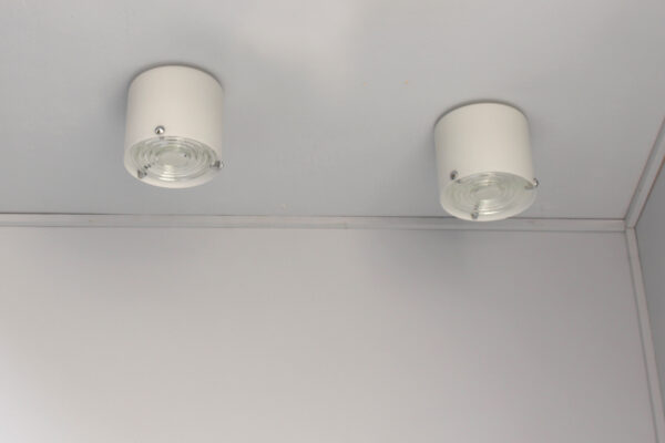 3 Fine French 1950s Glass and Chrome Flush Mounts by Perzel (1 pair + 1 similar) - Image 3