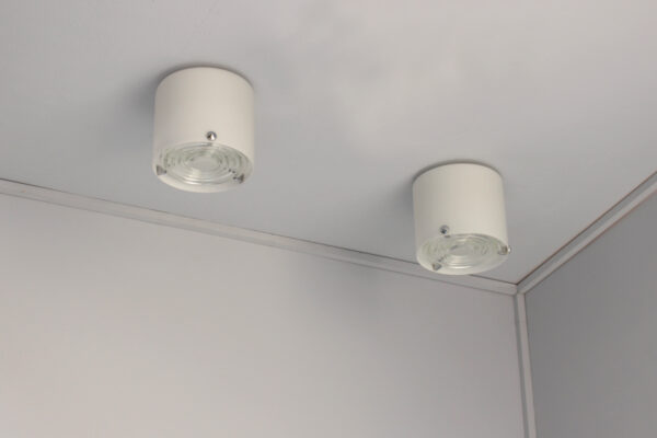 3 Fine French 1950s Glass and Chrome Flush Mounts by Perzel (1 pair + 1 similar) - Image 7