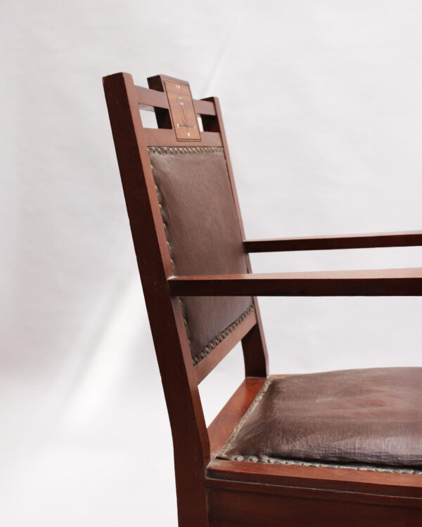 Fine Large Vienna Secession Armchair - Image 9