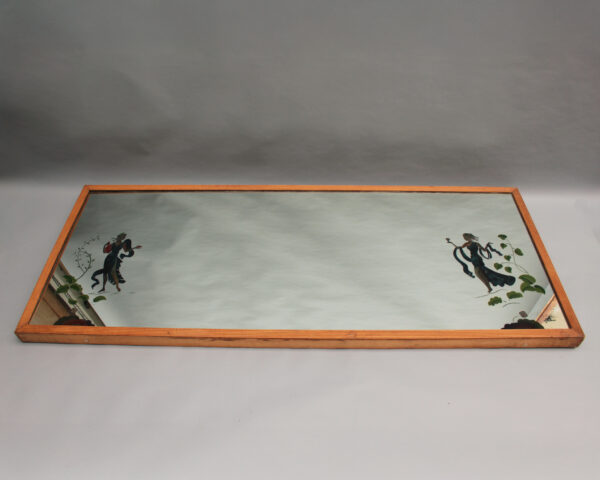 Large 1950th Illuminated Wood Framed Mirror - Image 12
