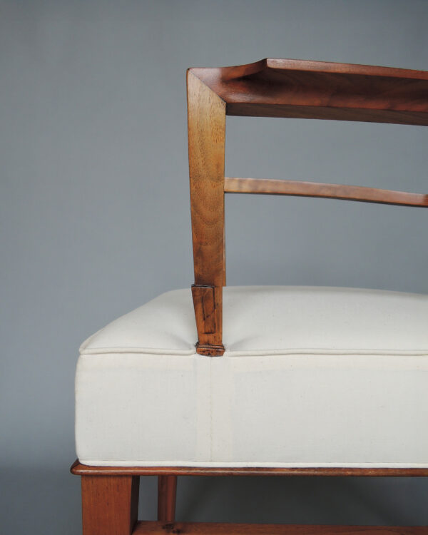 Set of 8 Fine French Art Deco Walnut Chairs by Dominique (6 Side and 2 Arm) - Image 14