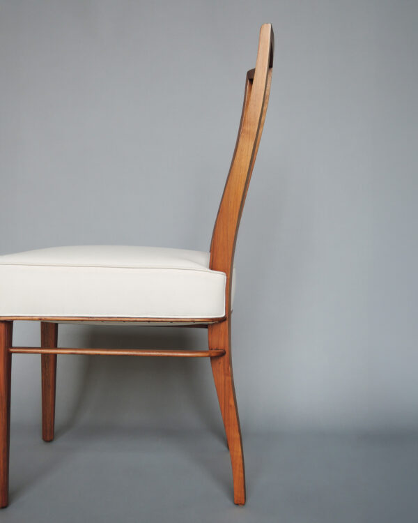 Set of 8 Fine French Art Deco Walnut Chairs by Dominique (6 Side and 2 Arm) - Image 16