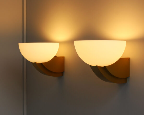 2 Pairs of Fine French Art Deco Bronze and Glass Sconces by Jean Perzel - Image 7