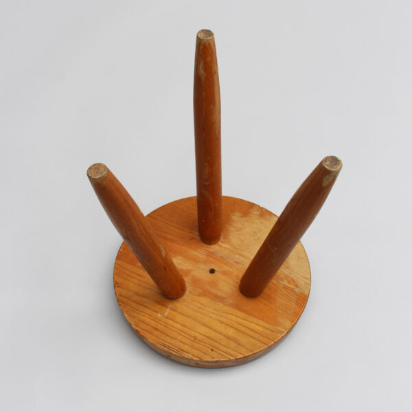 Charlotte Perriand - 1950s Low Solid Oak Berger Stool - Image 9