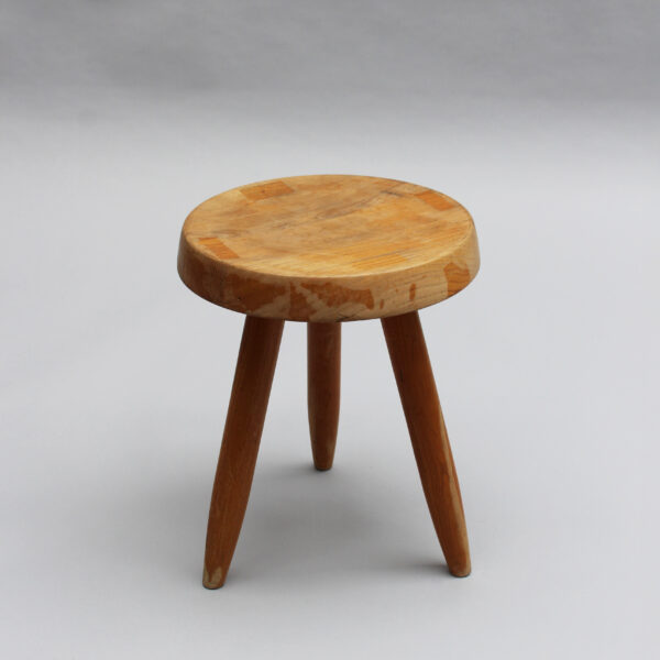 Charlotte Perriand - 1950s Low Solid Oak Berger Stool - Image 4
