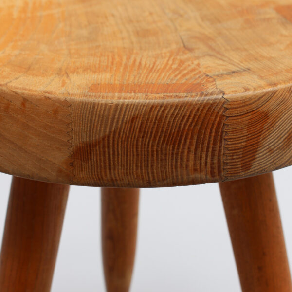 Charlotte Perriand - 1950s Low Solid Oak Berger Stool - Image 7