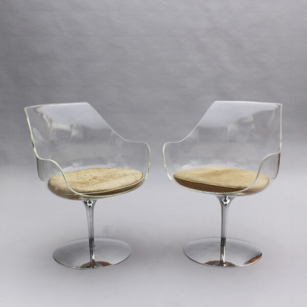 11 Fine 1960s Lucite ‘Champagne’ Chairs by Estelle & Erwin Laverne - Image 13