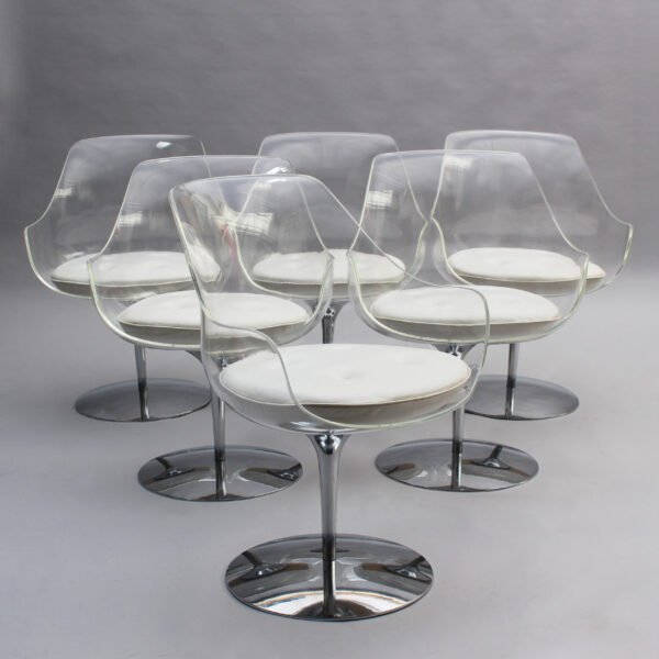 11 Fine 1960s Lucite ‘Champagne’ Chairs by Estelle & Erwin Laverne - Image 2