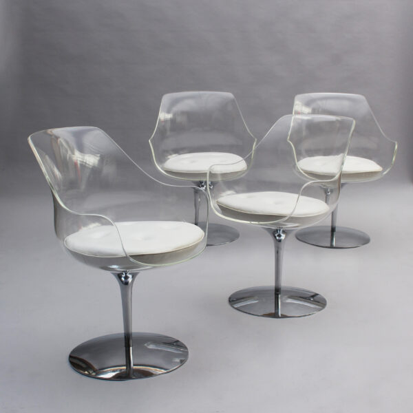 11 Fine 1960s Lucite ‘Champagne’ Chairs by Estelle & Erwin Laverne - Image 3
