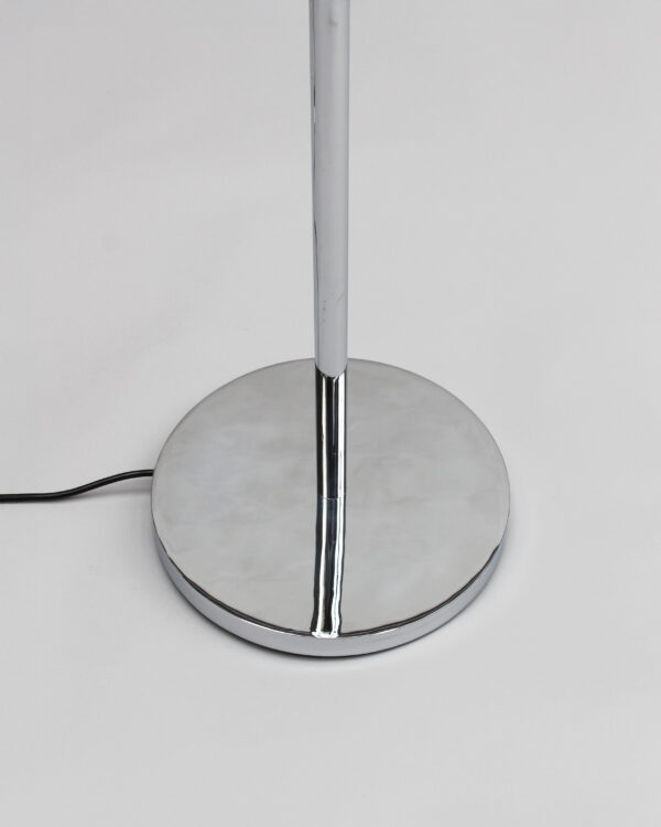 Fine French 1950s Chrome and Glass Floor Reading Lamp by Jean Perzel - Image 7
