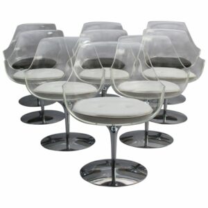 11 Fine 1960s Lucite ‘Champagne’ Chairs by Estelle & Erwin Laverne