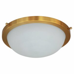 Fine French 1950s Glass and Brass Flush Mount/ Sconce by Jean Perzel