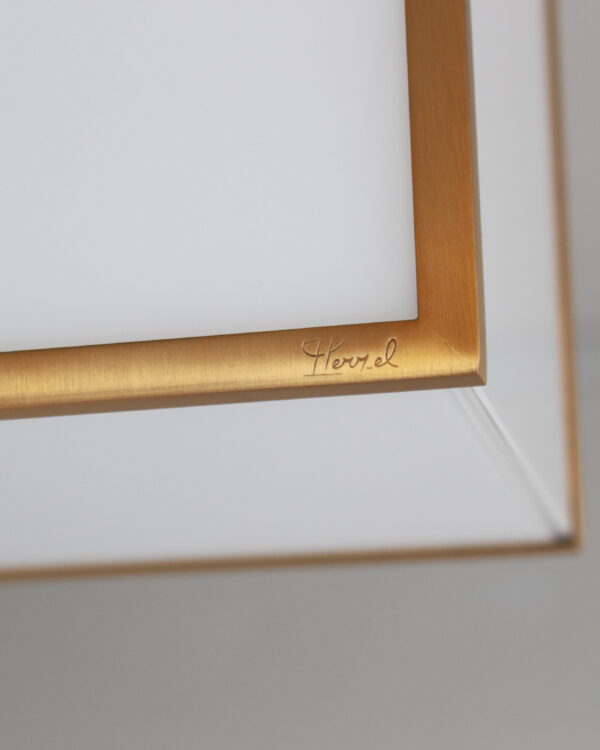 2 Fine French 1970s Cubical Glass and Brass Flush Mounts by Perzel - Image 13