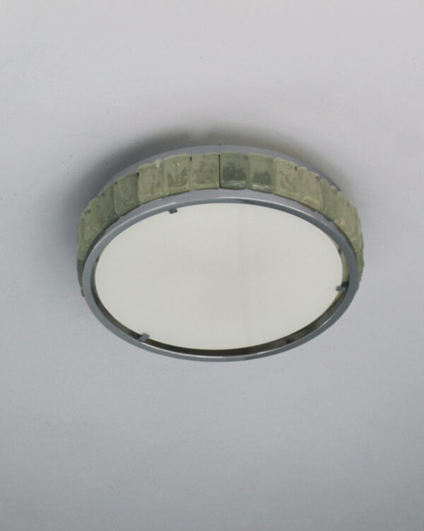 Fine French 1970s Chrome and Glass "Queen's Necklace" Ceiling Light by Perzel - Image 12