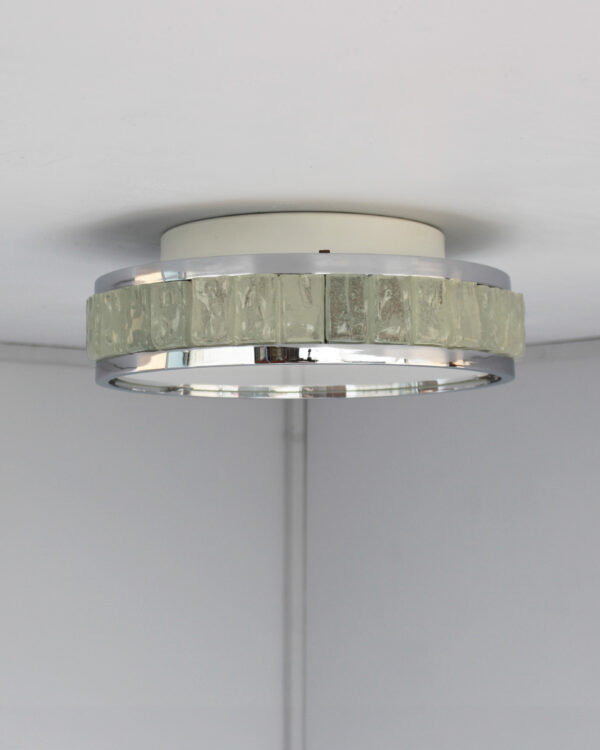 Fine French 1970s Chrome and Glass "Queen's Necklace" Ceiling Light by Perzel - Image 10