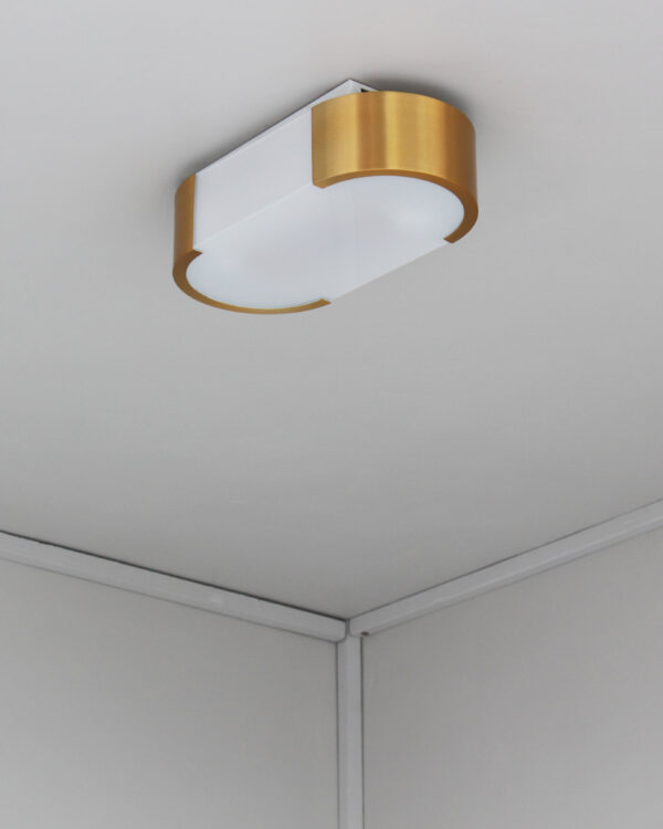 Fine French Art Deco Bronze and Glass Ceiling or Wall Light by Perzel - Image 4