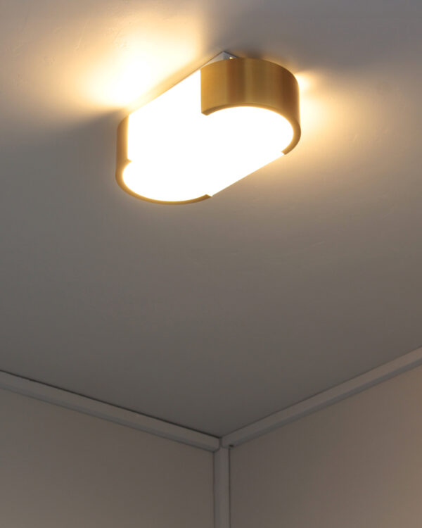 Fine French Art Deco Bronze and Glass Ceiling or Wall Light by Perzel - Image 5