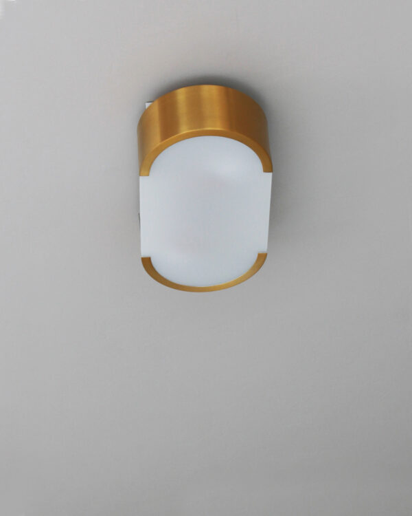 Fine French Art Deco Bronze and Glass Ceiling or Wall Light by Perzel - Image 2