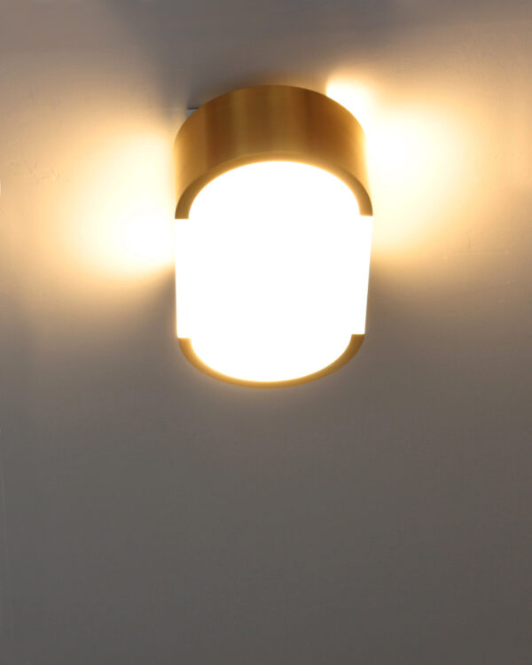 Fine French Art Deco Bronze and Glass Ceiling or Wall Light by Perzel - Image 3
