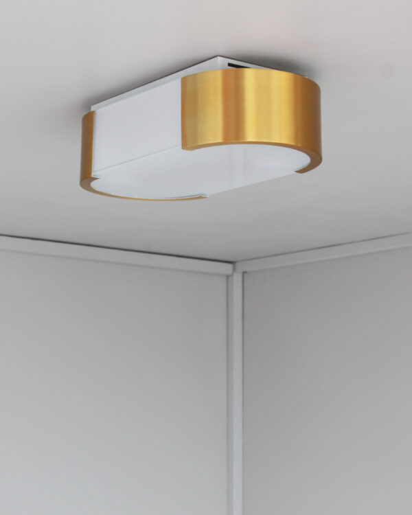 Fine French Art Deco Bronze and Glass Ceiling or Wall Light by Perzel - Image 6