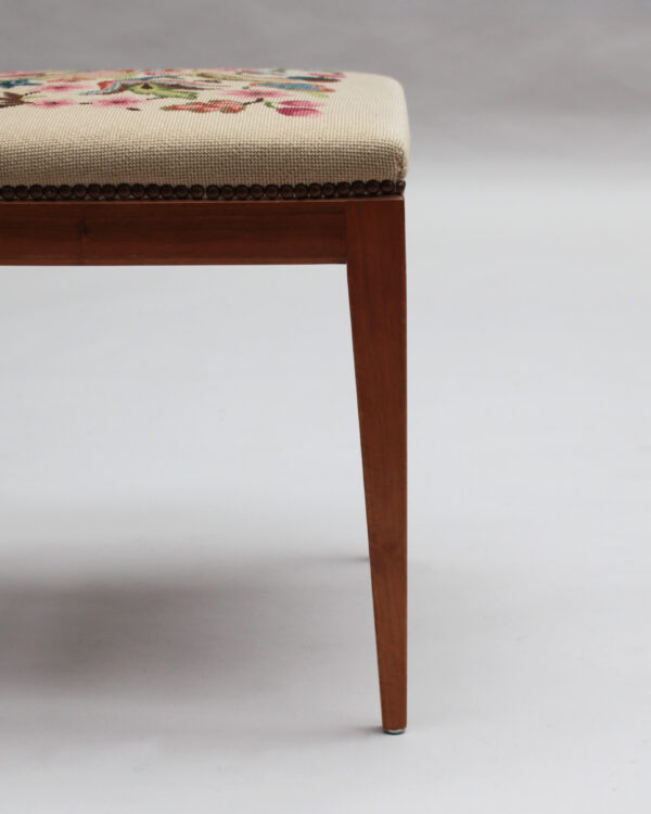 4 Fine French 1940s Cherry, Cane and Tapestry Side Chairs - Image 15