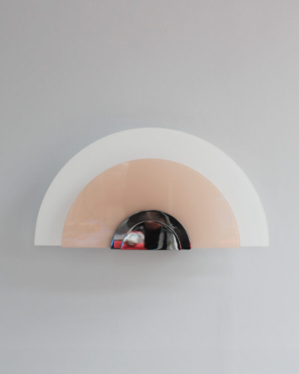 A Pair of Fine French Art Deco White and Pink Glass Wall Lights by Jean Perzel - Image 14