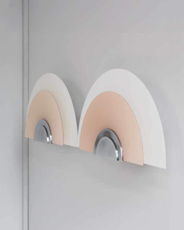 A Pair of Fine French Art Deco White and Pink Glass Wall Lights by Jean Perzel - Image 5