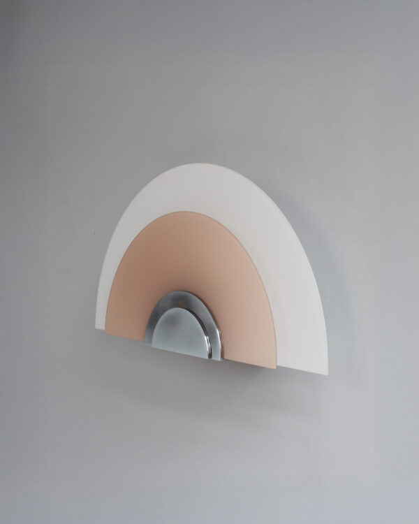 A Pair of Fine French Art Deco White and Pink Glass Wall Lights by Jean Perzel - Image 6