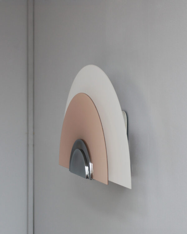 A Pair of Fine French Art Deco White and Pink Glass Wall Lights by Jean Perzel - Image 7