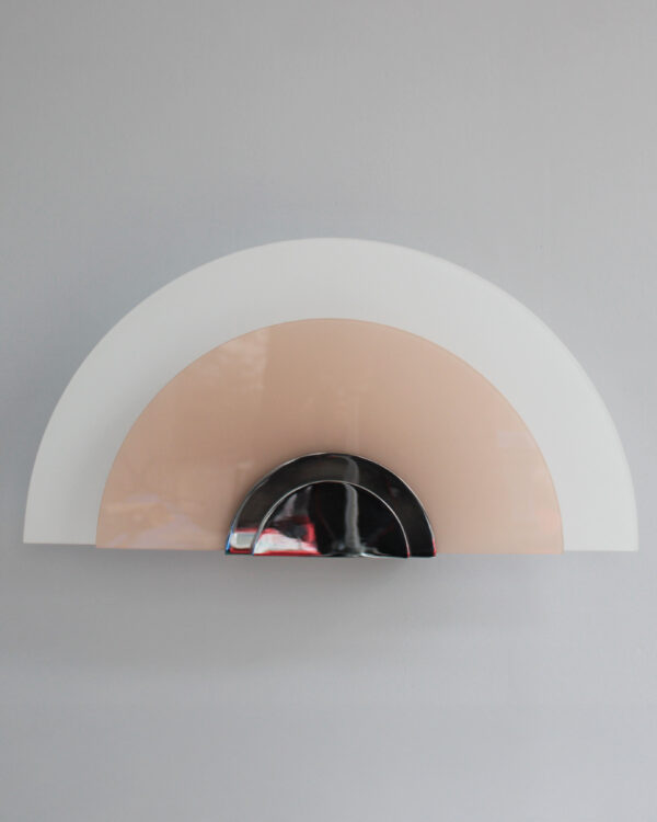 A Pair of Fine French Art Deco White and Pink Glass Wall Lights by Jean Perzel - Image 13
