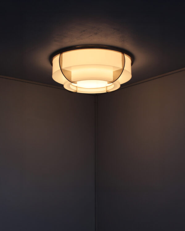 Fine French Art Deco Two-Tiered Flush Mount by Jean Perzel - Image 3