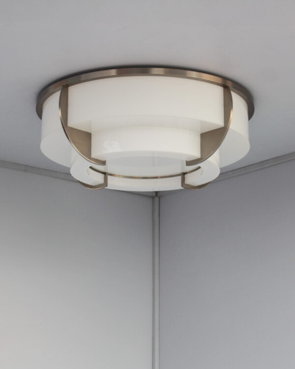 Fine French Art Deco Two-Tiered Flush Mount by Jean Perzel - Image 4
