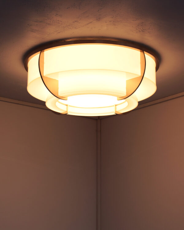Fine French Art Deco Two-Tiered Flush Mount by Jean Perzel - Image 5