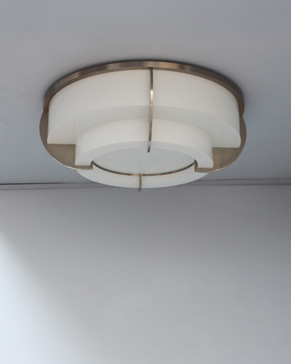 Fine French Art Deco Two-Tiered Flush Mount by Jean Perzel - Image 6