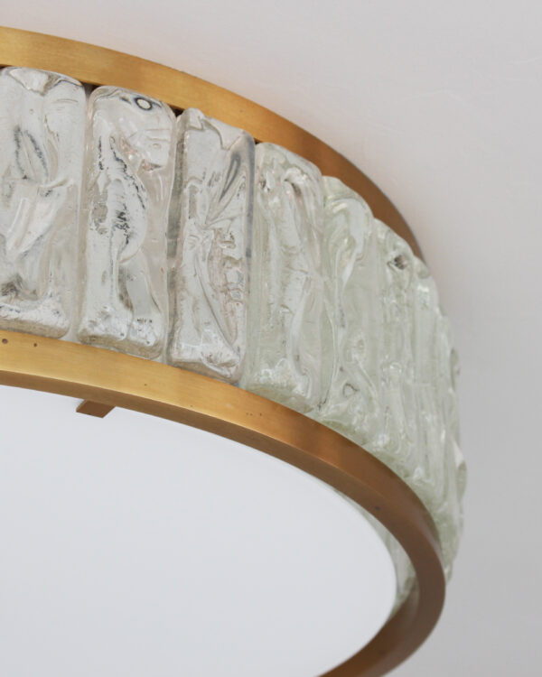 Fine French 1970s Brass and Glass "Queen's Necklace" Flush Mount by Perzel - Image 6