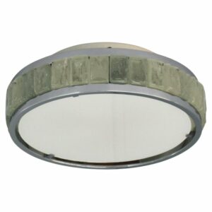 Fine French 1970s Chrome and Glass "Queen's Necklace" Ceiling Light by Perzel