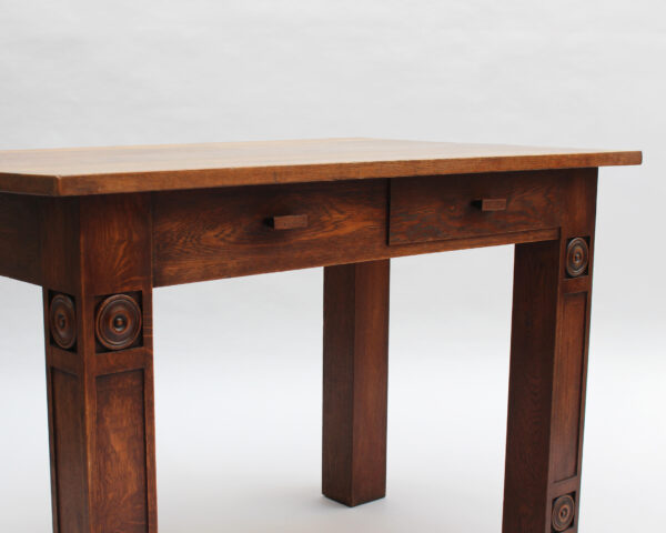 A Fine French Modernist Solid Oak Desk - Image 7