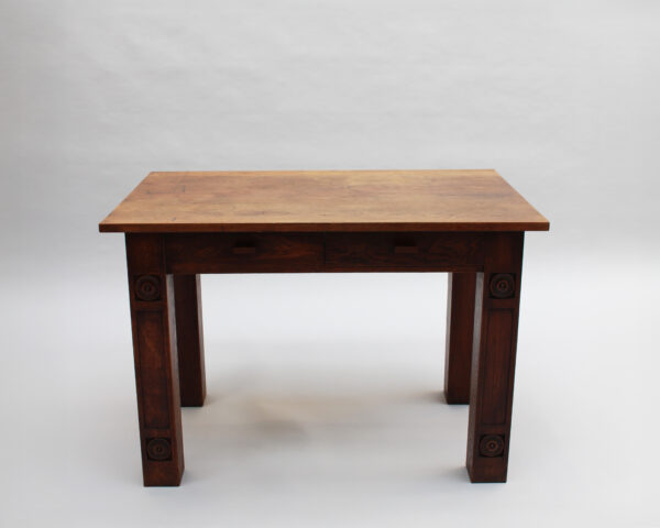 A Fine French Modernist Solid Oak Desk - Image 5