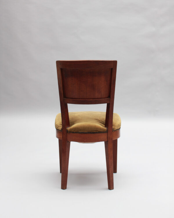 4 Fine French 1930s Walnut side chairs attributed to Francis Jourdain - Image 10
