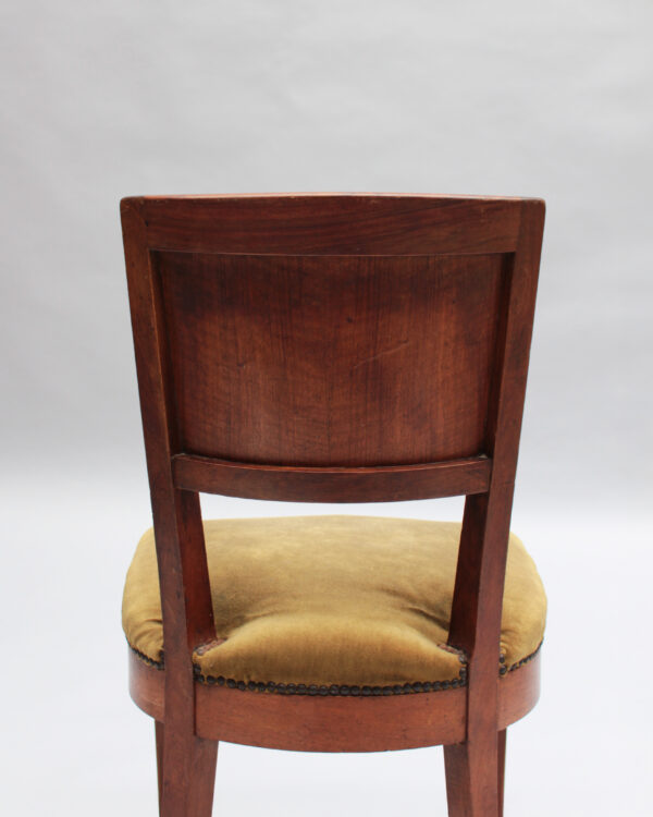4 Fine French 1930s Walnut side chairs attributed to Francis Jourdain - Image 11