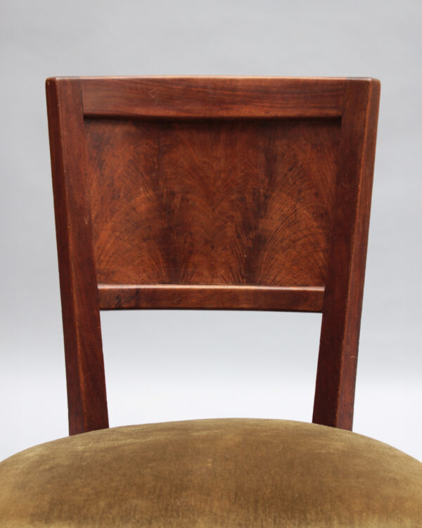 4 Fine French 1930s Walnut side chairs attributed to Francis Jourdain - Image 12