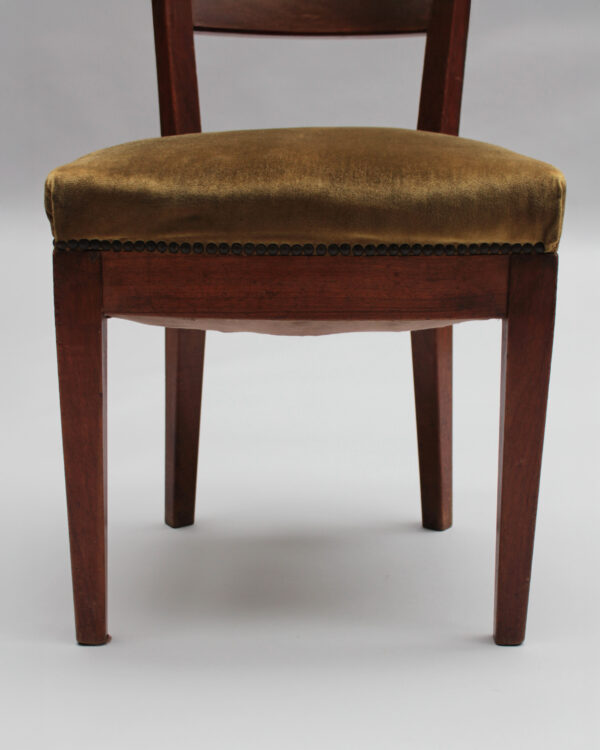 4 Fine French 1930s Walnut side chairs attributed to Francis Jourdain - Image 13