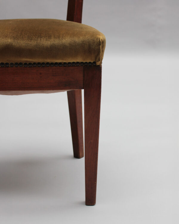 4 Fine French 1930s Walnut side chairs attributed to Francis Jourdain - Image 14