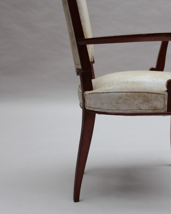Set of 10 Fine French Art Deco Mahogany Chairs by Jules Leleu (8 Side and 2 Arm) - Image 18