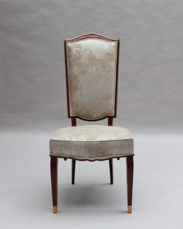 Set of 10 Fine French Art Deco Mahogany Chairs by Jules Leleu (8 Side and 2 Arm) - Image 22