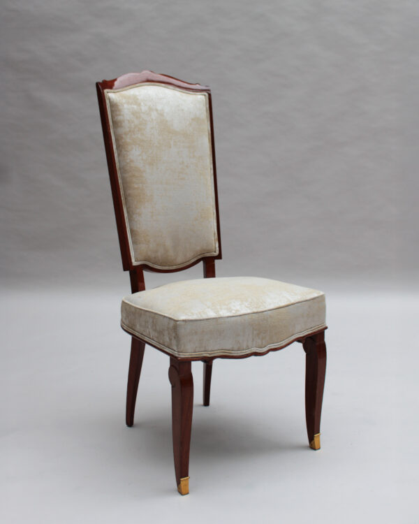 Set of 10 Fine French Art Deco Mahogany Chairs by Jules Leleu (8 Side and 2 Arm) - Image 23