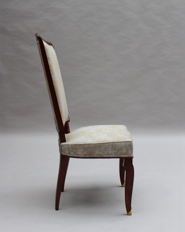 Set of 10 Fine French Art Deco Mahogany Chairs by Jules Leleu (8 Side and 2 Arm) - Image 24