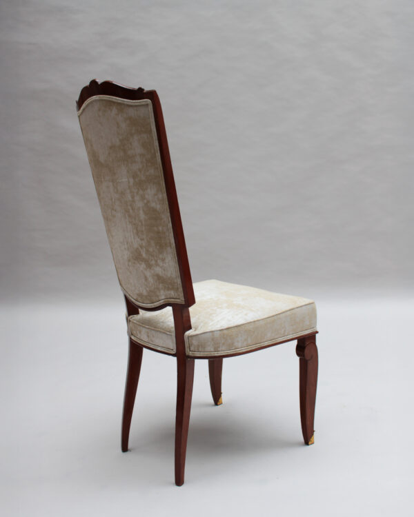 Set of 10 Fine French Art Deco Mahogany Chairs by Jules Leleu (8 Side and 2 Arm) - Image 25